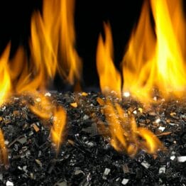 Black Reflective Fyre Glass