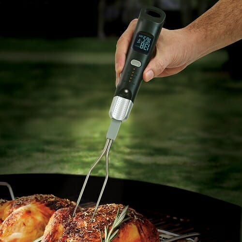 High-Tech Digital BBQ LCD Fork Thermometer, Wireless BBQ Fork with  Temperature - China Thermometer, Barbecue Fork